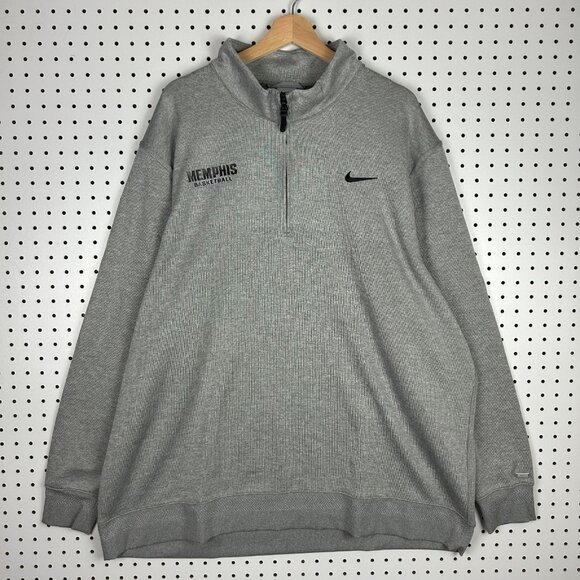 Memphis Tigers Basketball Quarter Zip 3XL Gray NWT Coach Sideline 1 Cent Penny - Picture 1 of 7